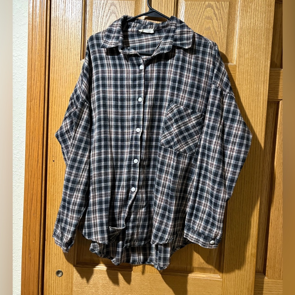 Plaid Button-Up Flannel
